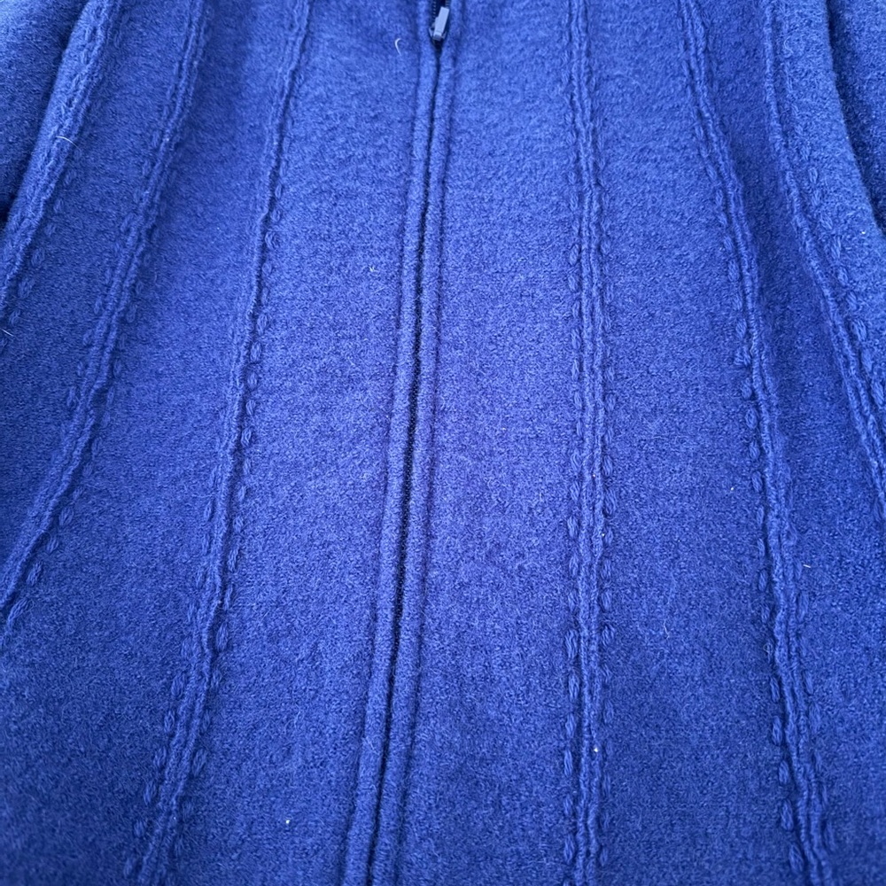 Cozy Ribbed Zip-Up Sweater Jacket - Royal Blue